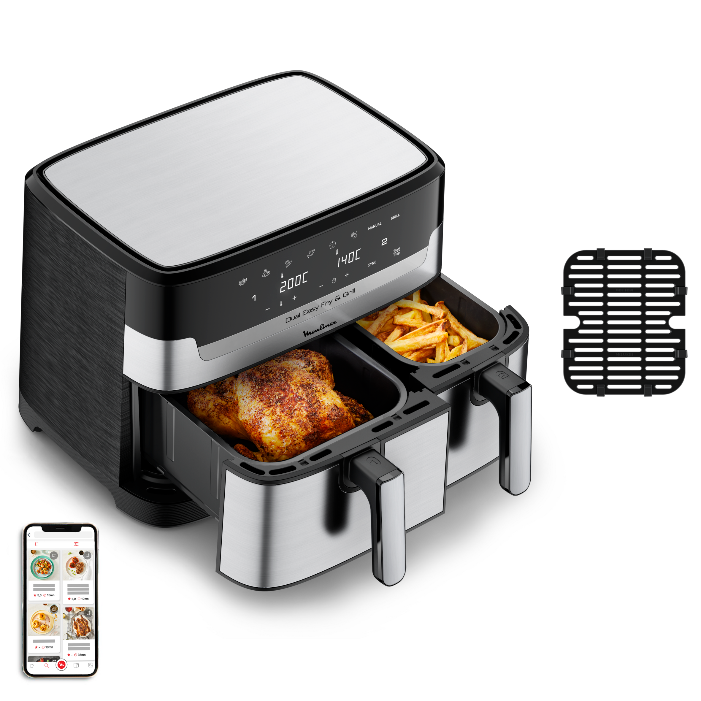 Moulinex Dual Easy Fry & Grill EZ908820 photo 2